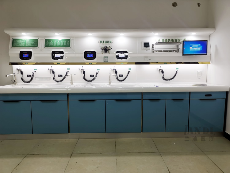 新外观一字型纤支镜清洗中心工作站供应湖南长沙人民医院