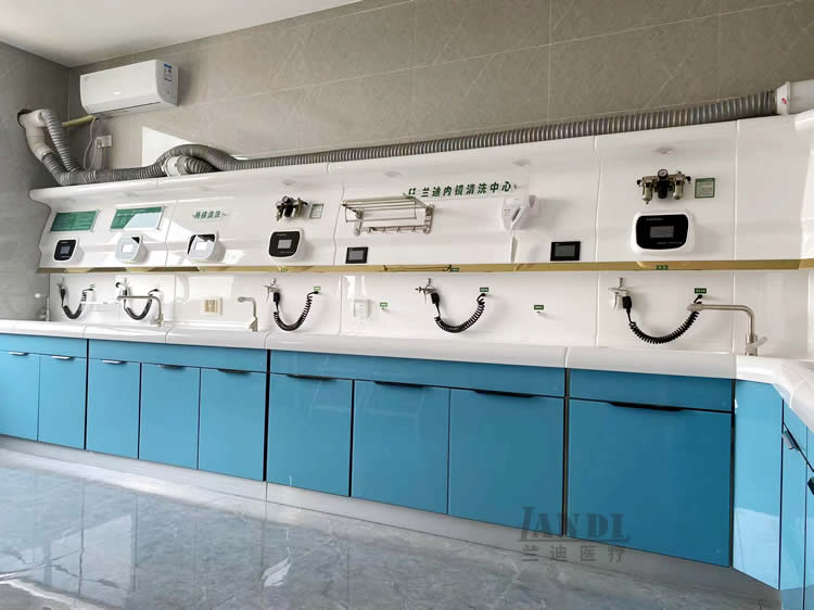 江都竹墩医院成功安装新外观胃肠镜清洗工作站医院设备